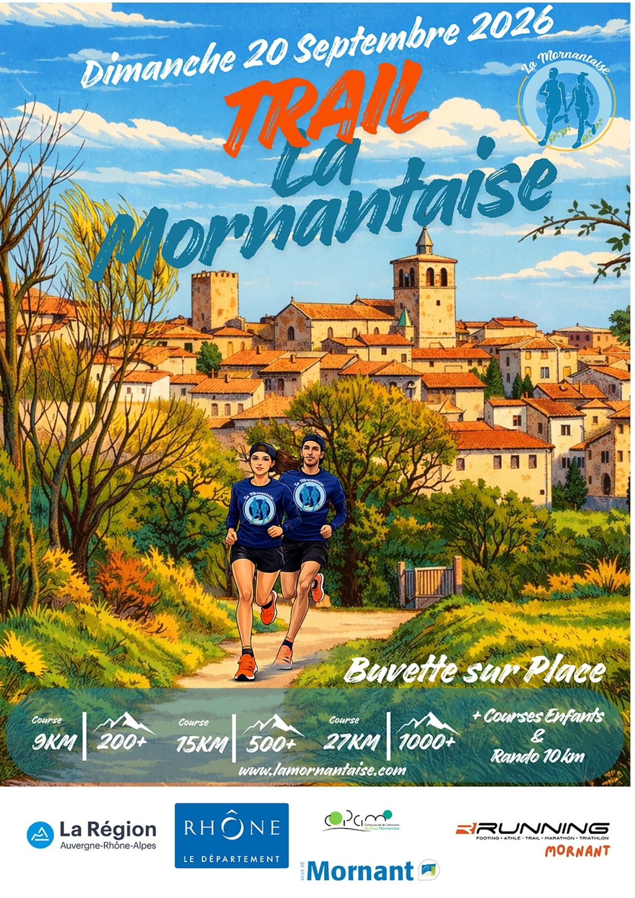 Trail et marche solidaires : La Mornantaise_Mornant