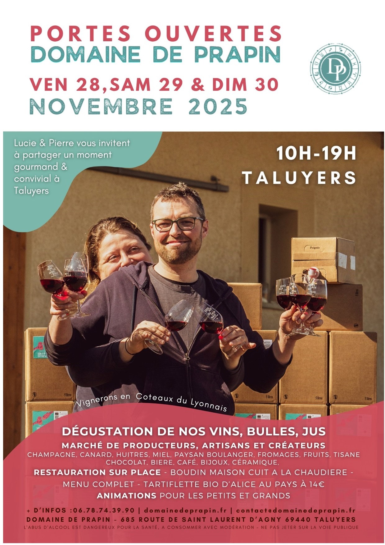 Portes ouvertes et marché de producteurs et créateurs_DomainedePrapin_Taluyers