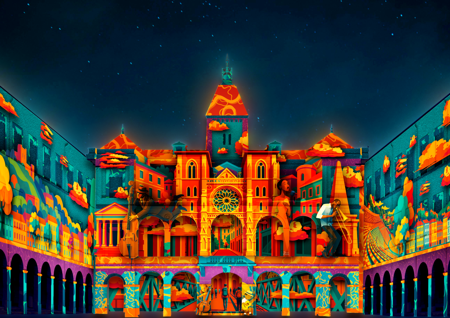 Festival Région et Lumières à l'Hôtel de Ville de Vienne_Vienne