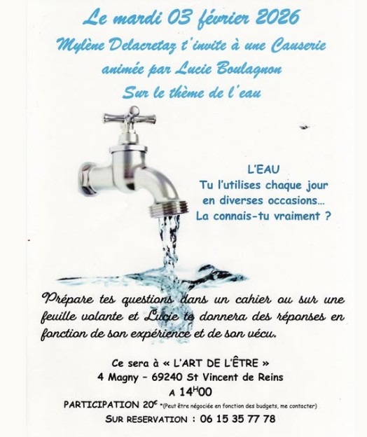 Causerie sur le thème de L'EAU à L'Art de l'Etre_Saint-Vincent-de-Reins