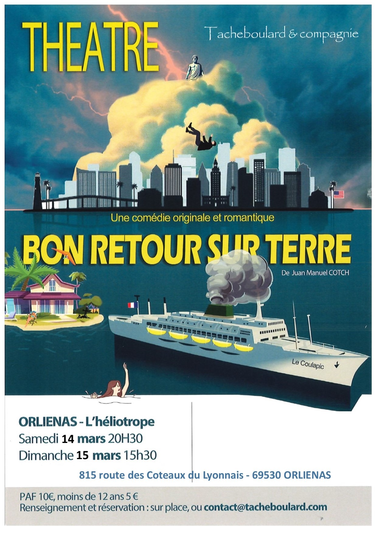 Théâtre : Bon retour sur terre_Cie Tacheboulard_Orliénas