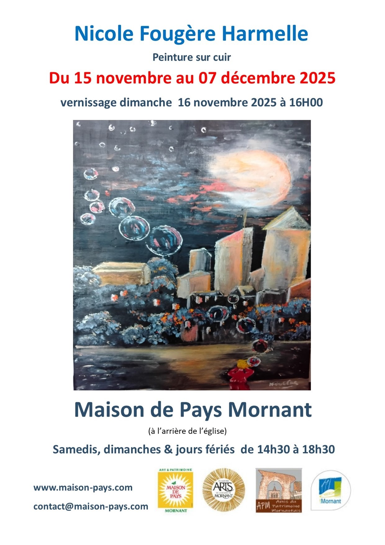 Exposition de peinture : Nicole Fougère Harmelle_MaisondePays_Mornant