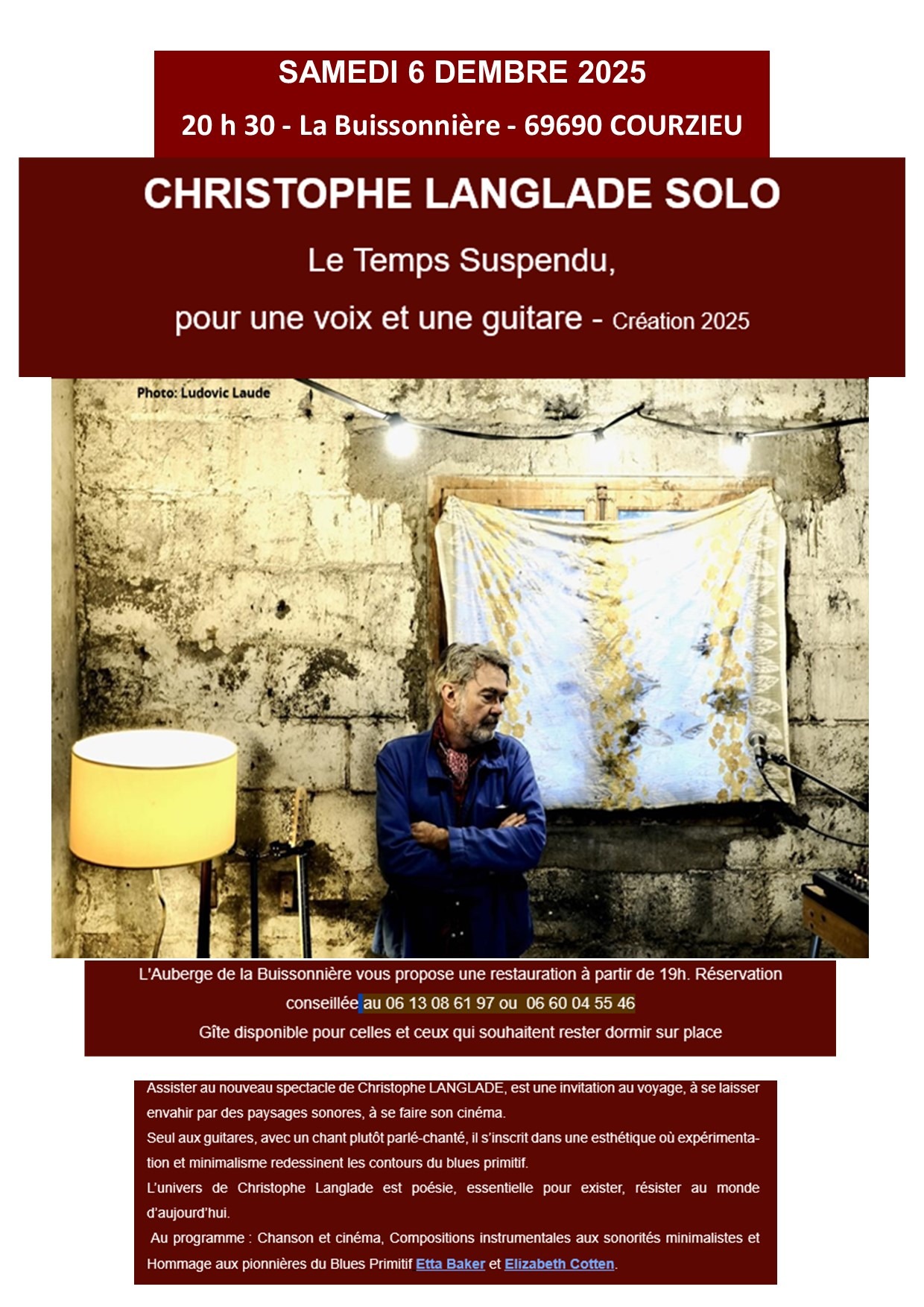 Concert : Christophe Langlade solo_Courzieu