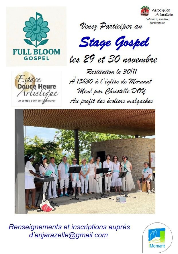 Stage et concert Gospel_Anjarazelle_Mornant