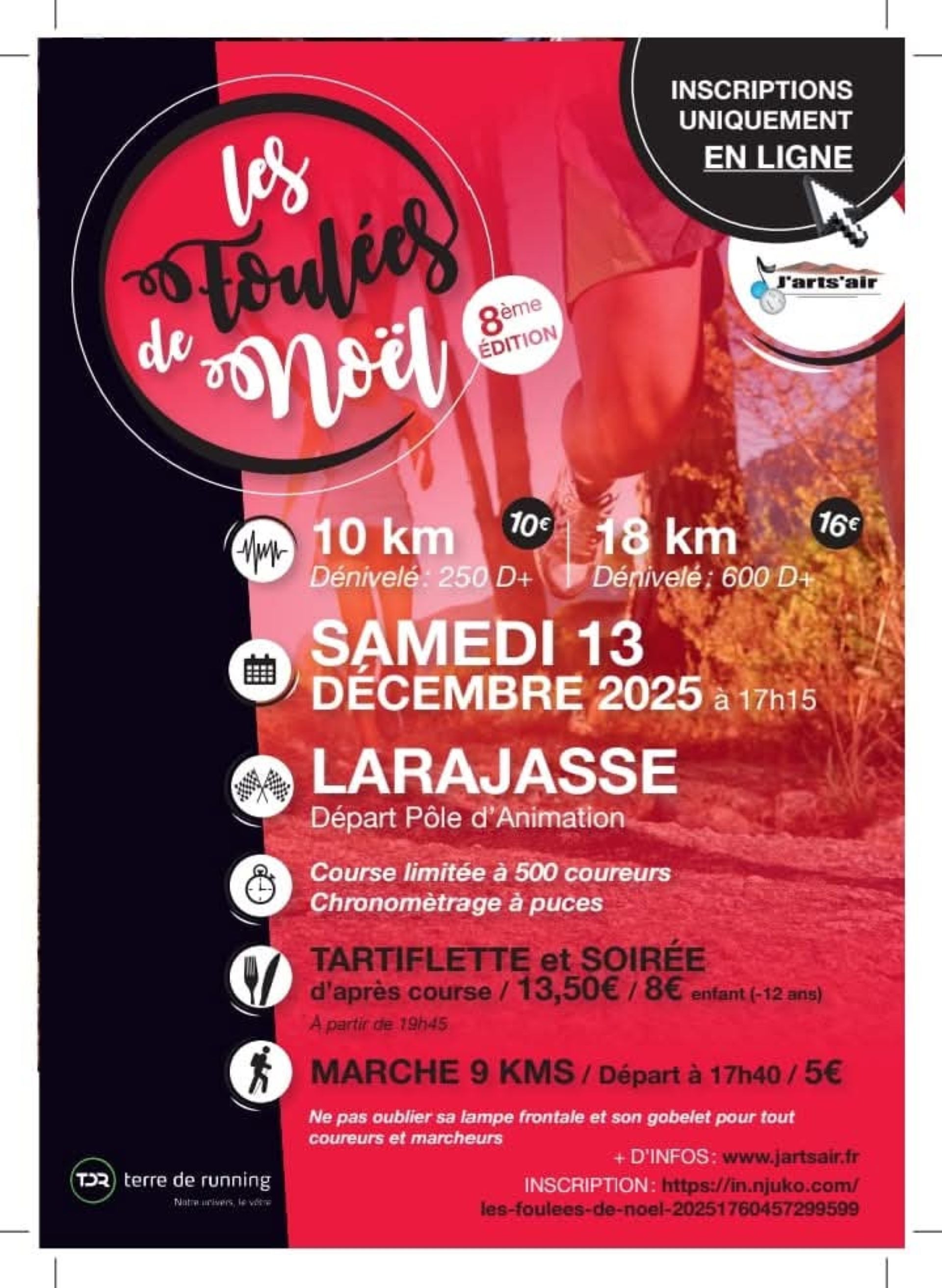 Affiche Les Foulées de Noël - 8e édition