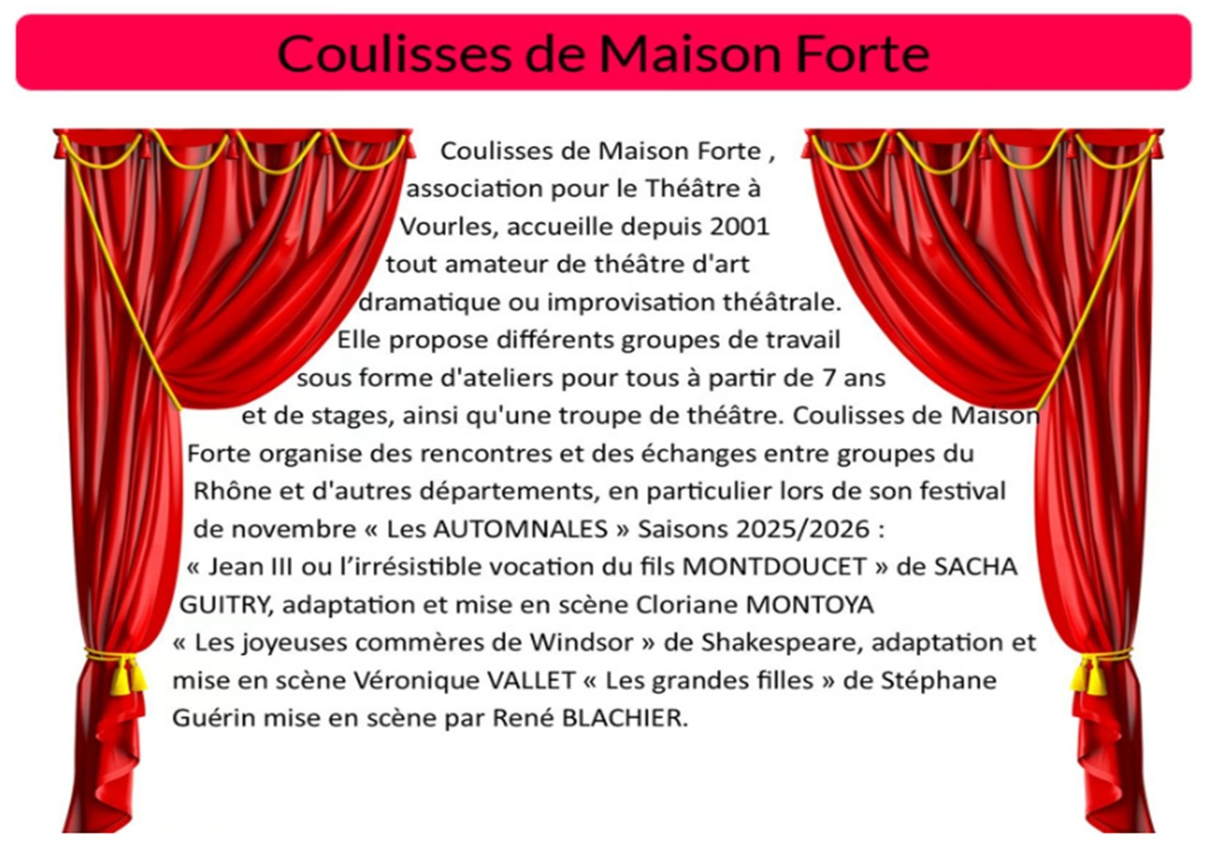 Festival Tal'en Scène : Jean III ou l'irrésistible vocation du fils Mondoucet_CoulissesdeMaisonForte_Taluyers