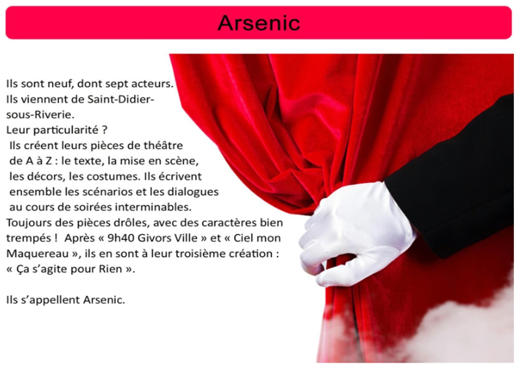 Festival Tal'en Scène : ça s'agite pour rien_Arsenic_Taluyers