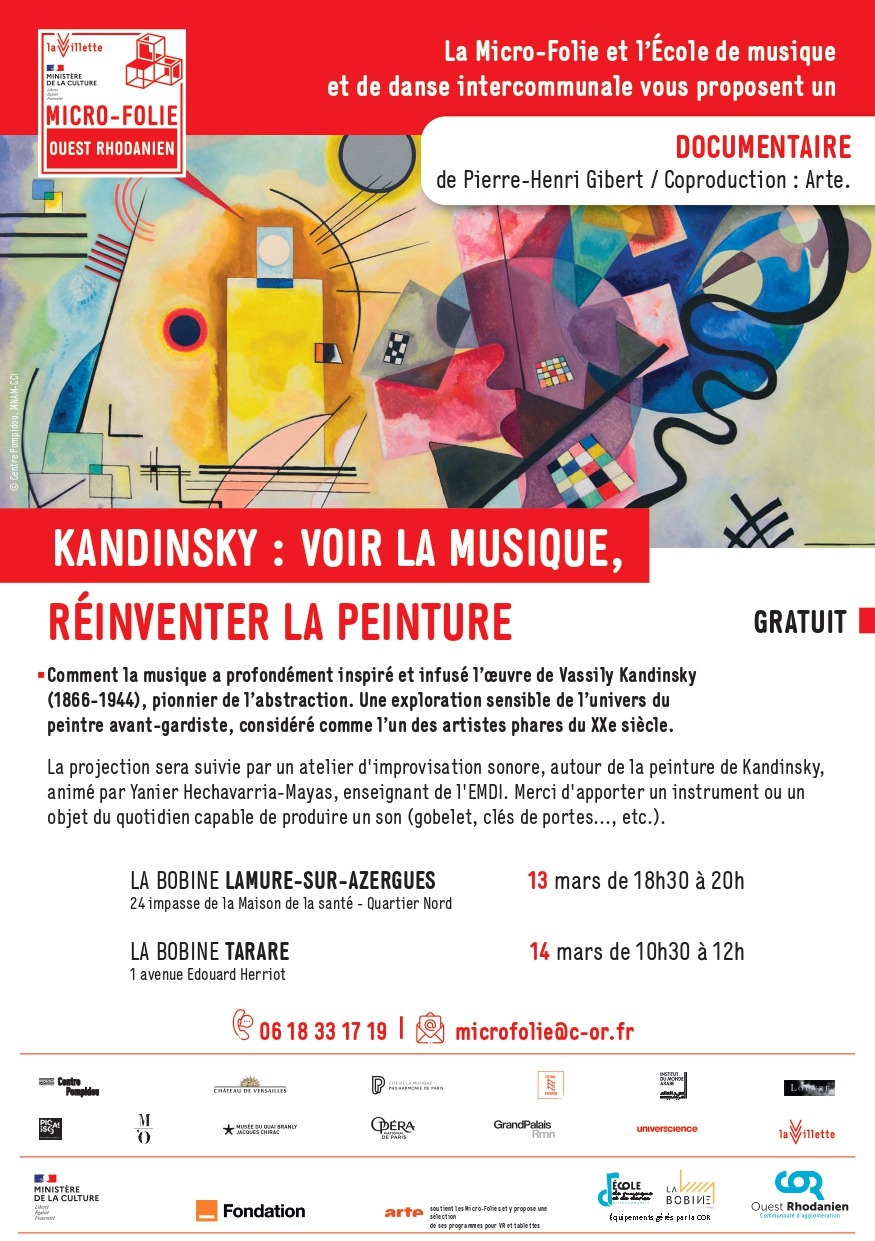 KANDINSKY : VOIR LA MUSIQUE, RÉINVENTER LA PEINTURE - projection documentaire - Lamure_Lamure-sur-Azergues