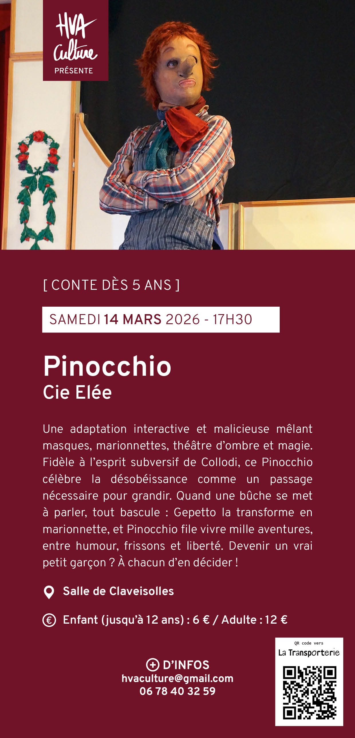 Flyer spectacle HVA Culture