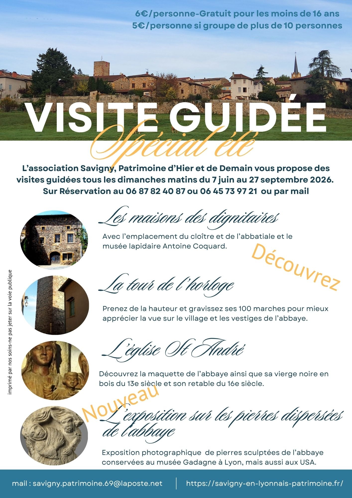 visite spéciale été 2026