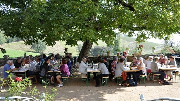 Pique nique sur la terrasse du Château