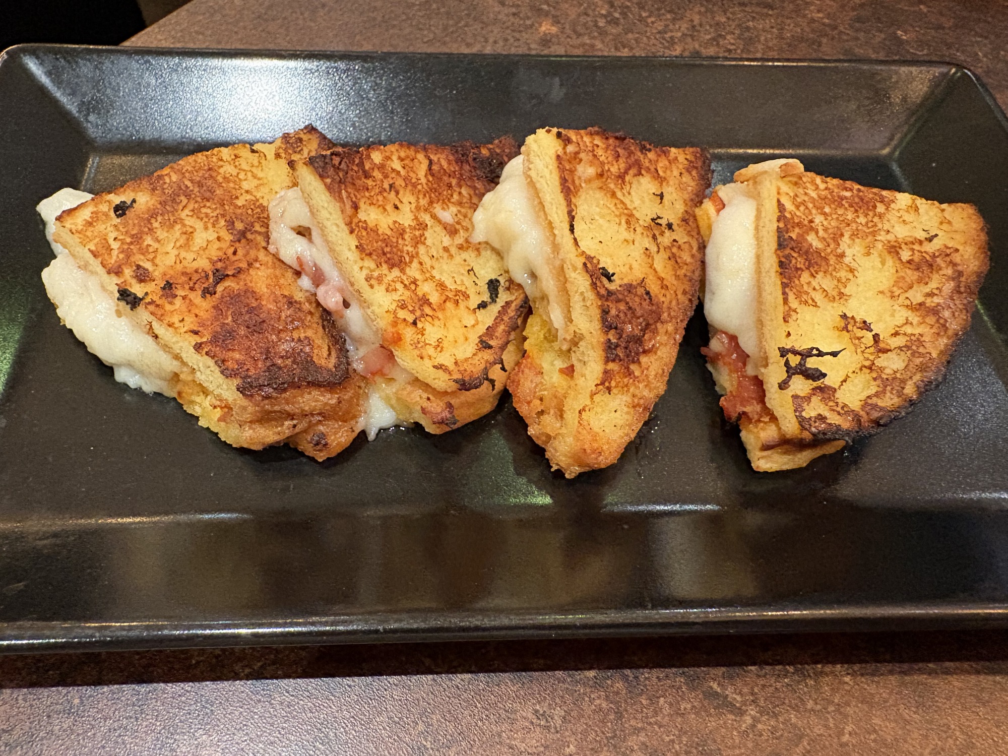 croque chorizo chévre