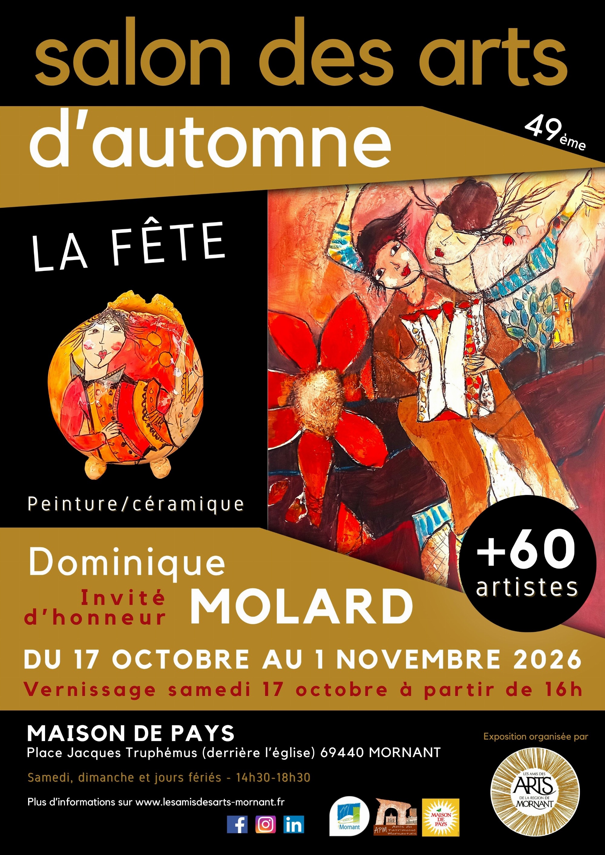 Affiche 49e Salon des Arts d'Automne_MaisondePays_MORNANT