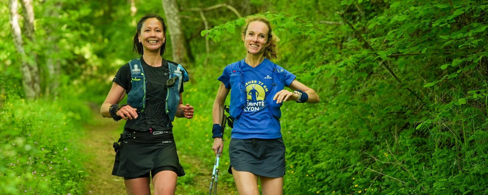 Trail dans la forêt monts du lyonnais
