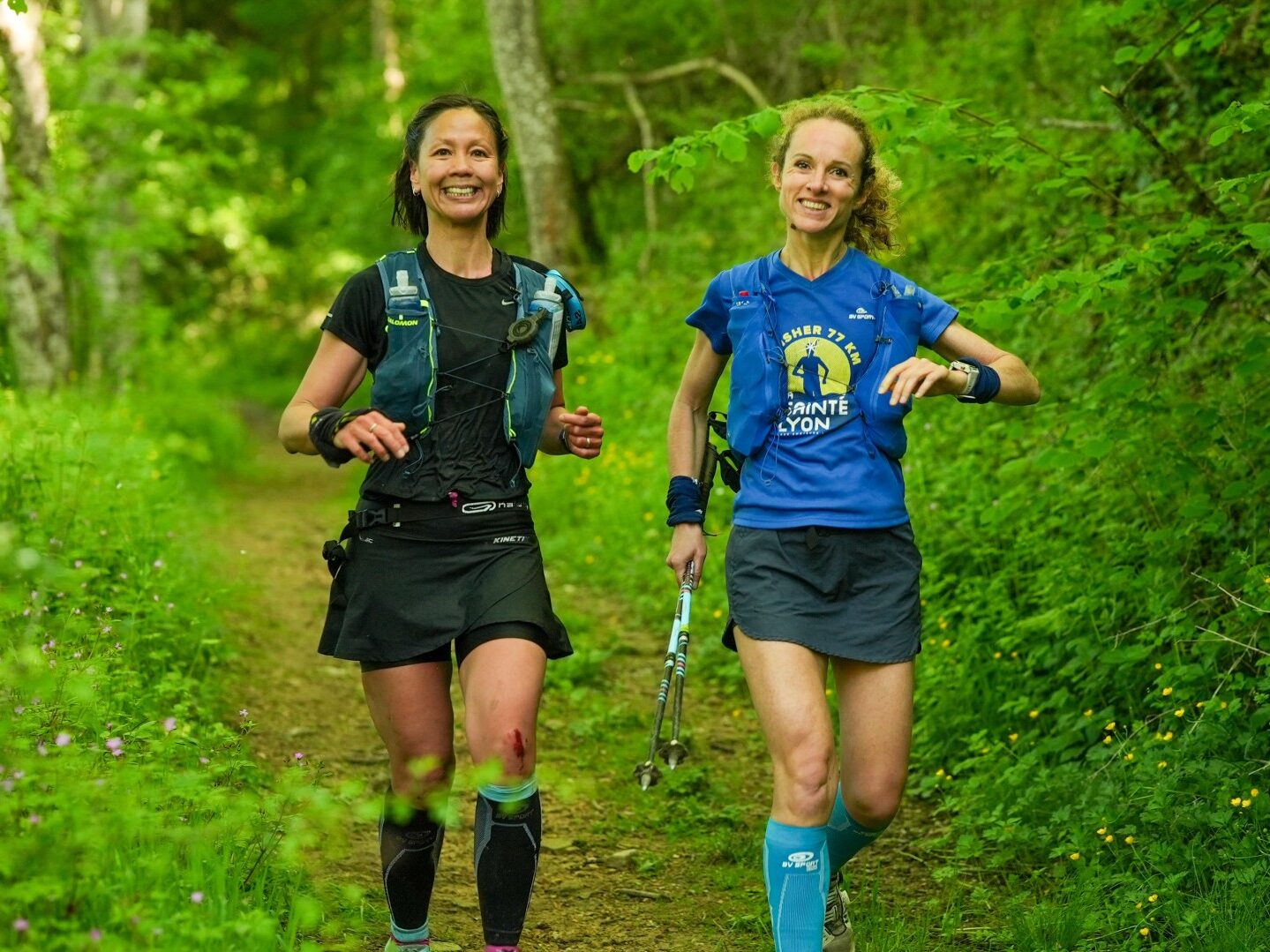 Trail dans la forêt monts du lyonnais